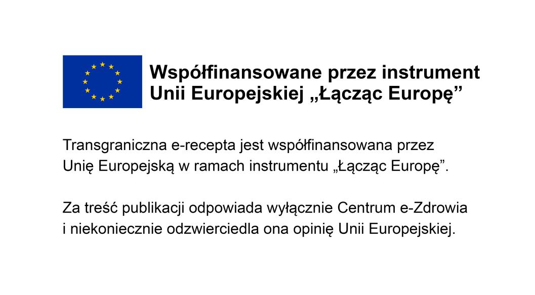Flaga UE Współfinansowane przez instrument Unii Europejskiej Łącząc Europę, dodatkowy tekst poniżej