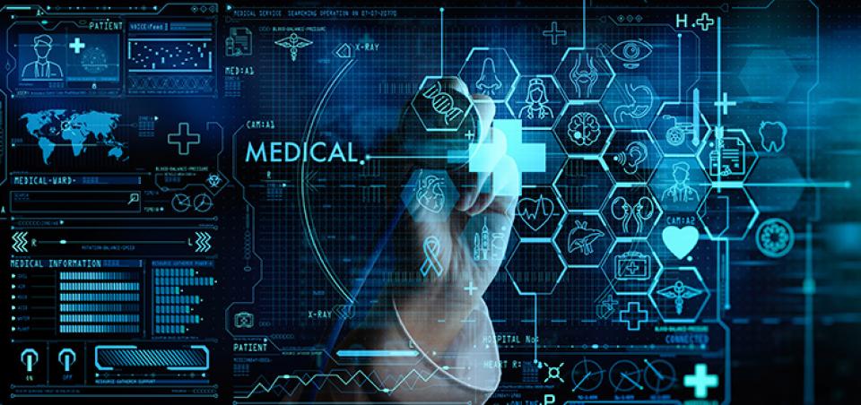 grafika wektorowa obrazująca ideę ekosystemu e-usług